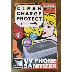Dual Phone UV Sanitizer- Home & Car - 5 Minutes Destroys 99.9% of Germs New